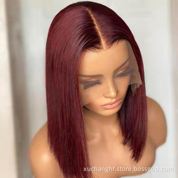 Wholesale Transparent HD Full Lace Bob Wigs Human Hair Lace Front Wigs For Black Women Brazilian Virgin Human Hair Wigs